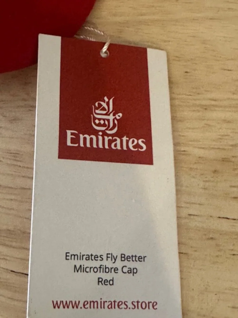 Emirates Airlines | Fly Better Microfiber Cap Hat Red NWT
